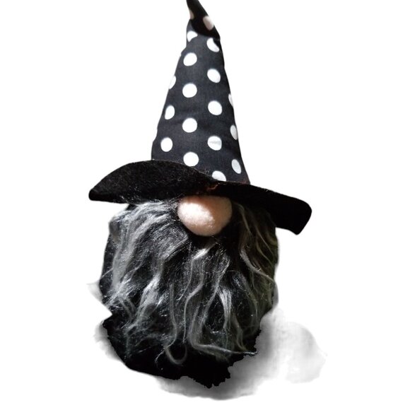 Halloween Gnomes With Polka Dot & Plaid Witch Hats Boo Banner Set of 3 - Picture 4 of 13